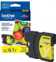 Brother LC61Y Print cartridge, Inkjet Print Technology, Inkjet Print Technology, Cyan, Yellow and Magenta Print Color, 325 Page Duty Cycle, Genuine Brand New Original Brother OEM Brand, For use with MFC6490cw, MFC290c, MFC490cw, MFC790cw, MFC5490cn, MFC5890cn, DCP165c, DCP385c and DCP585cw Brother Printers (LC61Y LC 61Y LC-61Y LC-61-Y LC 61 Y) 