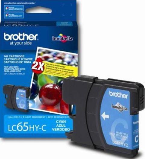 Brother LC65HYC Cyan Ink Cartridge, Print cartridge Consumable Type, Ink-jet Printing Technology, Cyan Color, High Yield Cartridge Yield, Up to 750 pages Duty Cycle, Genuine Brand New Original Brother OEM Brand (LC65HYC LC 65HYC LC-65HYC LC 65H-YC LC-65 HYC)