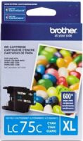 Brother LC75C Innobella High Yield (XL Series) Cyan Ink Cartridge for use with MFC-J280W, MFC-J425W, MFC-J430w, MFC-J435W, MFC-J5910DW, MFC-J625DW, MFC-J6510DW, MFC-J6710DW, MFC-J6910dw, MFC-J825DW and MFC-J835DW Printers, Approx. 600 pages in accordance with ISO/IEC 24711, New Genuine Original OEM Brother Brand, UPC 012502627319 (LC-75C LC 75C LC75-C LC75) 