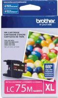 Brother LC75M Innobella High Yield (XL Series) Magenta Ink Cartridge for use with MFC-J280W, MFC-J425W, MFC-J430w, MFC-J435W, MFC-J5910DW, MFC-J625DW, MFC-J6510DW, MFC-J6710DW, MFC-J6910dw, MFC-J825DW and MFC-J835DW Printers, Approx. 600 pages in accordance with ISO/IEC 24711, New Genuine Original OEM Brother Brand, UPC 012502627326 (LC-75M LC 75M LC75-M LC75) 