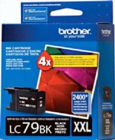 Brother LC79BK Innobella Super High Yield (XXL Series) Black Ink Cartridge for use with MFC-J5910DW, MFC-J6510DW, MFC-J6710DW and MFC-J6910dw Printers, Approx. 2400 pages in accordance with ISO/IEC 24711, New Genuine Original OEM Brother Brand, UPC 012502627425 (LC-79BK LC 79BK LC79-BK LC79 BK) 