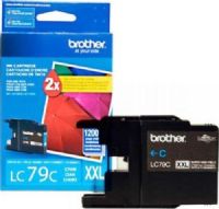 Brother LC79C Innobella Super High Yield (XXL Series) Cyan Ink Cartridge for use with MFC-J5910DW, MFC-J6510DW, MFC-J6710DW and MFC-J6910dw Printers, Approx. 1200 pages in accordance with ISO/IEC 24711, New Genuine Original OEM Brother Brand, UPC 012502627395 (LC-79C LC 79C LC79-C LC79) 