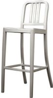 Wholesale Interiors LC-901B Ryde Modern Cafe Bar Stool in Brushed Aluminum, Simple design lends itself well to any type of setting, Plastic non-marking feet provide stability and help protect sensitive flooring, Contemporary addition perfect for your deck, patio or restaurant, 15.5"W x 14.75"D x 29.75"H Seat, UPC 847321000186 (LC901B LC-901B LC 901B) 