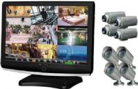 Clover Electronics LCD2288P  All-in-One System, Built-In 8-CH DVR - 320GB, 4 Indoor Cameras, 4 Outdoor Cameras, 240 FPS, Remote Internet Viewing - DDNS, 2-Way Audio, PTZ Control, 1/3" CCD / 420 TVL, 60' IR Illumination - Outdoor Cams, UPC 617517223886 (LCD2288P LCD-2288-P LCD 2288 P) 