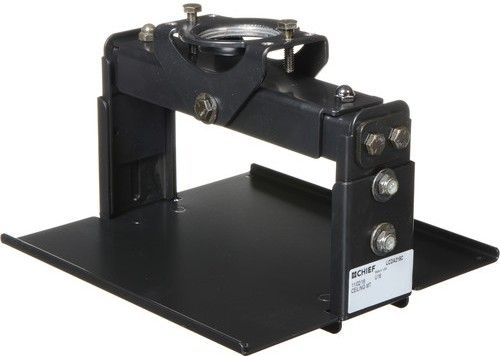 Chief LCDA-215C LCDA Series Non-Inverted LCD/DLP Projector Ceiling Mount, Black; Roll +/-5 degrees, Pitch +/-90 degrees, Yaw 360 degrees, Three Mounting Methods, Weight Capacity 50 lbs, UPC 841872001845 (LCDA 215C LCDA215C LCDA 215 LCDA-215 LCDA215)