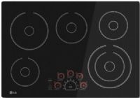 LG LCE3010SB Radiant 30” Electric Cooktop, Black, Steady Heat Elements, Triple 12"/9"/6", Double 9"/6", Double RF – 9"/6", Smooth Cooktop Surface, SmoothTouch Controls, Steady Heat Technology, Radiant Glass Surface, 5 Hot Surface Indicator Lights, Hot Surface Indicator, Warm Function, Auto Shut Off, Under Bench Oven, UPC 048231317115 (LCE-3010SB LCE 3010SB LCE3010S LCE3010) 