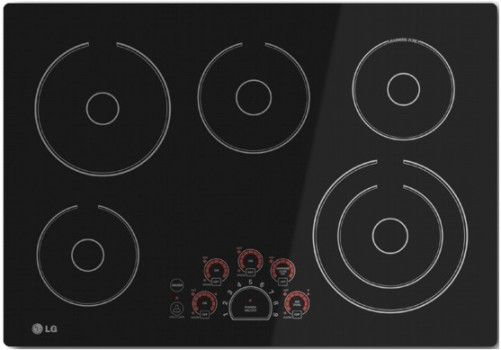 LG LCE3010SB Radiant 30 Electric Cooktop, Black, Steady Heat Elements, Triple 12