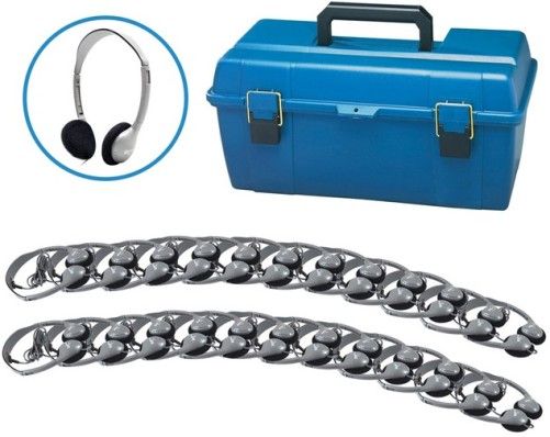 HamiltonBuhl LCP/24/HA2 Lab Pack, 24 HA2 Personal Headphones in a Carry Case; Personal, On-Ear Design; Foam Ear Cushions, Replaceable; 3.5mm Stereo Jacketed Plug; Chew-Proof, Braided Nylon Cord; 6 feet Cord; Speaker drivers 40mm; Frequency response 20Hz-20kHz; Impedance 32 Ohms; Heavy-duty, write-on, reclosable bag; Recessed carry handle; UPC 681181130207 (HAMILTONBUHLLCP24HA2 LCP24HA2 LCP24/HA2 LCP/24HA2 LCP24 HA2)