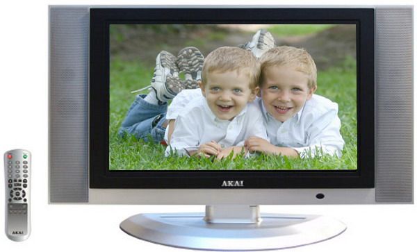 Akai LCT3226 LCD TV 32 Wide-Screen, Aspect Ratio 16:9, Resolution 1366 H x 768 V, Contrast 1,000:1; Brightness 550 cd/m2, Display Color 16.7M, Response Time 8 ms, Full-function Remote Control included, Tuner VHF/UHF, Color System NTSC-M, Stereo System MTS Stereo Reception, VHF/UHF Antenna RF Connector x1, Composite Video Input RCA x 1set, Power Source AC 100 ~ 240V, 50/60Hz; Power Consumption 210W (LC-T3226 LCT-3226 LC T3226 LCT 3226)