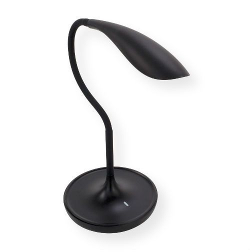 Alvin LED6-B Bali, Black Color; This LED desk light is packed with features to help illuminate your work space; Fifteen SMD LEDs create a bright white light in a concentrated area; The flexible silicon neck is durable with a tremendous pivot range of 360 degrees; UPC 088354816331 (LED6-B LED6B LED-6B ALVINLED6B ALVIN-LED6B LAMPLED6B)