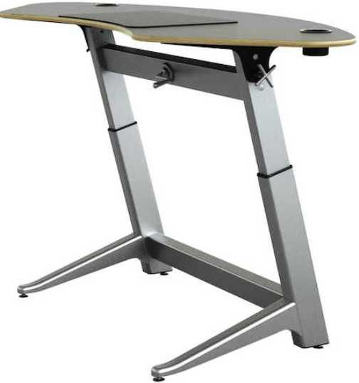Safco LET-1000-BK Focal Sphere Standing Desk, Rated up to 180 lbs, Height-adjustable desk basetop, Powder coated aluminum cup holders, Top made with 13-layer hard-plywood, Desk top is 78