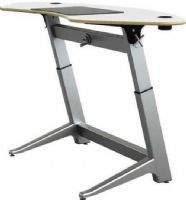Safco LET-1000-WH Focal Sphere Standing Desk, Rated up to 180 lbs, Height-adjustable desk basetop, Powder coated aluminum cup holders, Top made with 13-layer hard-plywood, Desk top is 78" wide providing plenty of work room, Legs are made of cast aluminum with a powder coat finish, Glacier White Laminate Finish (LET-1000-WH LET 1000 WH LET1000WH LET-1000 LET 1000 LET1000) 