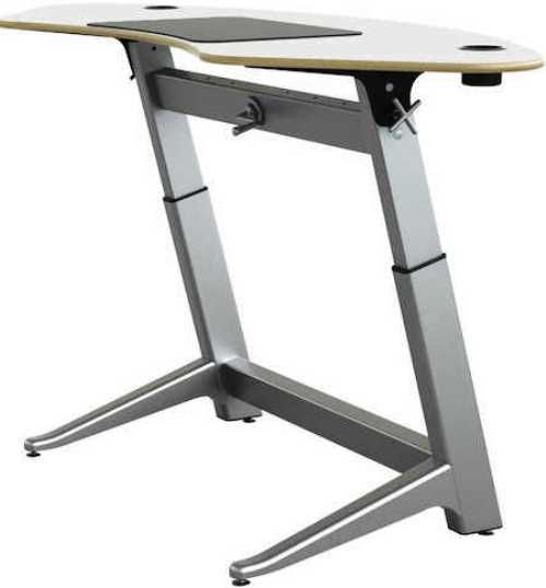 Safco LET-1000-WH Focal Sphere Standing Desk, Rated up to 180 lbs, Height-adjustable desk basetop, Powder coated aluminum cup holders, Top made with 13-layer hard-plywood, Desk top is 78