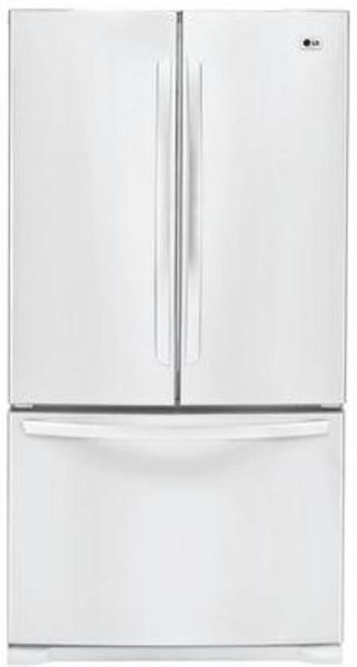 LG LFC25770SW French Door Refrigerator, 25.0 Cu. Ft. Total Capacity, 4 Slide-Out, Spill-Protector Tempered Glass Shelves, Glide N' Serve Drawer, 2 Humidity Crispers / 1 Bonus Drawer, Door Baskets: 5 Adjustable Clear Gallon Size and Dairy Corner, Utility Bin, Multi-Air Flow Cooling, Internal LED Touch Pad Digital Temperature Controls, CustomCube Automatic Ice Maker, IcePlus Accelerated Freezing Function, Door Alarm,  White Color (LFC-25770SW LFC 25770SW LFC25770-SW LFC25770 SW)