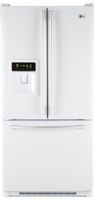 LG LFD22860SW French Door Refrigerator, Smooth White, 22.4 Cu.Ft. Total Capacity, Side by Side Fresh Food Section with Tilt-A-Drawer Bottom Freezer, 2 Slide-Out, 1 Folding, 1 Fixed Spill-Protector Tempered Glass Shelves (LFD-22860SW LFD22860-SW LFD22860S LFD22860) 