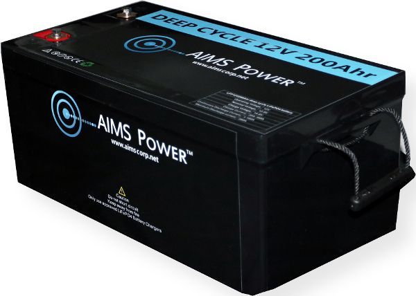 AIMS Power LFP12V200A Lithium Battery 12V 200Ah LiFePO4 Lithium Iron Phosphate; Extremely high number of charge and discharge cycles; More than 10 Year lifespan with proper maintenance; Wide operating temperature range; Unsurpassed high temperature performance; UPC 840271004594 (LFP12V-200A LFP-12V200A LFP-12V-200A AIMS-LFP12V200A LFP12V/200A)