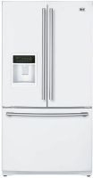 LG LFX25960SW Smooth White, 24.7 Cu. Ft. French Door Refrigerator with External Ice/Water Dispenser & Tilt-A-Drawer Bottom Drawer, Tilt-A-Drawer Freezer Door Type, External Ice & Water Dispenser, LT600P Water Filtration System, Energy Star, Multi-Air Flow Cooling, LED Digital Display, SmoothTouch Digital Temperature Controls, 5 Digital Temperature Sensors  (LFX-25960SW  LFX25960SW  LFX 25960SW  LFX-25960-SW LFX25960) 