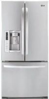 LG LFX25978ST Ultra Capacity 3 Door French Door Refrigerator, Stainless Steel, 24.9 Cu.Ft. Total capacity, Fits 33" Wide, Slim SpacePlus Ice System and Bottom Freezer, Tall Ice & Water Dispenser, Contoured Doors with Matching Commercial Handles, Hidden Hinges, Extra Door Bins and Shelf Space, Premium LED Interior Light, 3 Slide-Out, UPC 048231783590 (LFX-25978ST LFX 25978ST LFX25978S LFX25978) 