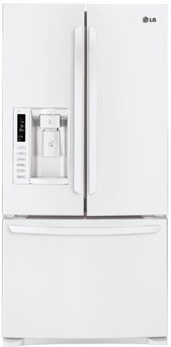 LG LFX25978SW Ultra Capacity 3 Door French Door Refrigerator, Smooth White, 24.9 Cu.Ft. Total capacity, Fits 33