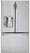 LG LFXS30726S 30 cu.ft. Super-Capacity 3 Door French Door Refrigerator, More Usable Space, Most Shelf Space, Helps Keep Food Fresh, Refrigerator: 19.7 cu. ft, Freezer: 10.1 cu. ft, Total: 29.8 cu. ft, Energy Consumption: 748 kWh/Year; Ice & Water Dispenser; Dispenser Type: Integrated Tall Dispenser; Ice System: Slim SpacePlus; Daily Ice Production: 4.5 lbs/4.9 IcePlus; Ice Storage Capacity: 3.0 lbs; Water Filtration System: UPC 048231786393 (LFXS30726S LFXS30726S) 
