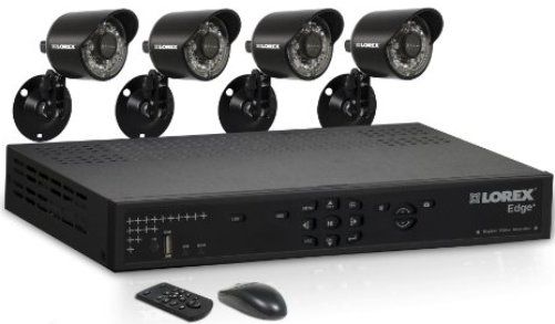 Lorex LH324501C4 Internet & Mobile Connectivity, Day/Night Edge+ 4-Channel 500GB HDD DVR with 3G and 4 Wired Indoor/Outdoor Cameras, DVI/VGA output for display on LCD PC or TV monitor with DVI/VGA input, H.264 video compression, Pentaplex operation - View, Record, Playback, Back Up & Remotely Control the system simultaneously, UPC 778597324044 (LH-324501C4 LH 324501C4 LH324501C LH324501)