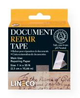 Lineco 9010198 Document Repair Tape; For professional framing, hobby, or office use; Materials for mounting, repairing, cleaning, and preserving; Ideal for prints, photos, postcards, or any paper item; All products are acid-free with a neutral pH; Shipping Weight 0.1 lb; Shipping Dimensions 4.00 x 4.00 x 0.12 in; UPC 092295530133 (LINECO9010198 LINECO-9010198 OFFICE) 