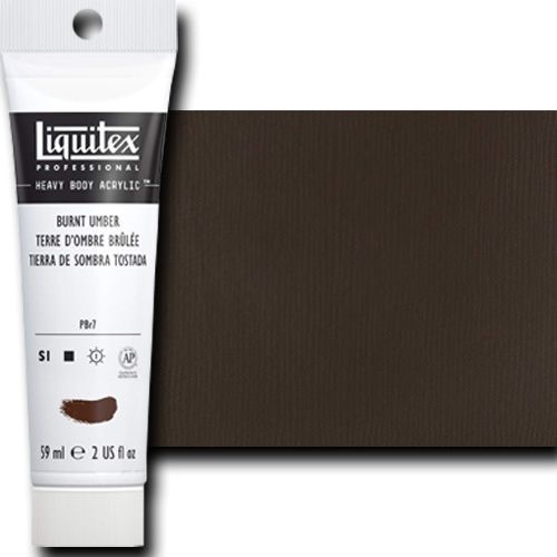 Liquitex 1045128 Professional Heavy Body Acrylic Paint, 2oz Tube, Burnt Umber; Thick consistency for traditional art techniques using brushes or knives, as well as for experimental, mixed media, collage, and printmaking applications; Impasto applications retain crisp brush stroke and knife marks; UPC 094376921434 (LIQUITEX1045128 LIQUITEX 1045128 ALVIN PROFESSIONAL SERIES 2oz BURNT UMBER)
