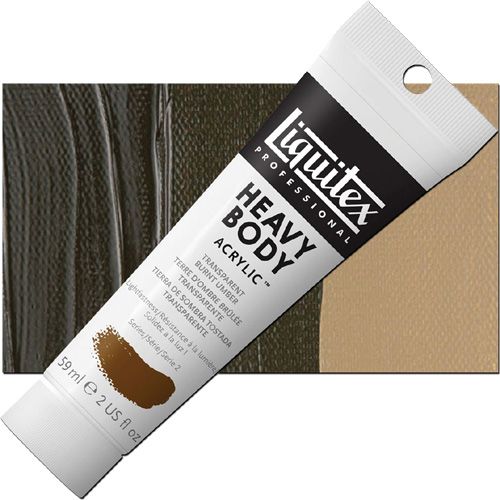 Liquitex 1045130 Professional Series, Heavy Body Color 2oz Transparent Burnt Umber; Thick consistency for traditional art techniques using brushes or knives, as well as for experimental, mixed media, collage, and printmaking applications; Impasto applications retain crisp brush stroke and knife marks; UPC 094376943399 (LIQUITEX1045130 LIQUITEX 1045130 ALVIN TRANSPARENT BURNT UMBER)