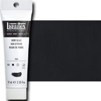 Liquitex 1045244 Professional Heavy Body Acrylic Paint, 2oz Tube, Ivory Black; Thick consistency for traditional art techniques using brushes or knives, as well as for experimental, mixed media, collage, and printmaking applications; Impasto applications retain crisp brush stroke and knife marks; UPC 094376921755 (LIQUITEX1045244 LIQUITEX 1045244 ALVIN PROFESSIONAL SERIES 2oz IVORY BLACK) 