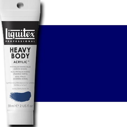 Liquitex 1045316 Professional Heavy Body Acrylic Paint, 2oz Tube, Phthalocyanine Blue (Green Shade); Thick consistency for traditional art techniques using brushes or knives, as well as for experimental, mixed media, collage, and printmaking applications; Impasto applications retain crisp brush stroke and knife marks; UPC 094376921854 (LIQUITEX1045316 LIQUITEX 1045316 ALVIN PROFESSIONAL SERIES 2oz PHTHALOCYANINE BLUE GREEN SHADE)