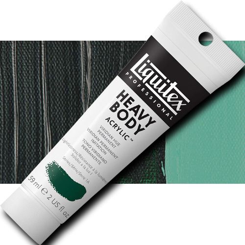 Liquitex 1045398 Professional Heavy Body Acrylic Paint, 2oz Tube, Viridian Hue Permanent; Thick consistency for traditional art techniques using brushes or knives, as well as for experimental, mixed media, collage, and printmaking applications; Impasto applications retain crisp brush stroke and knife marks; UPC 094376921984 (LIQUITEX1045398 LIQUITEX 1045398 ALVIN PROFESSIONAL SERIES 2oz VIRIDIAN HUE PERMANENT)