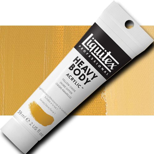 Liquitex 1045416 Professional Heavy Body Acrylic Paint, 2oz Tube, Yellow Oxide; Thick consistency for traditional art techniques using brushes or knives, as well as for experimental, mixed media, collage, and printmaking applications; Impasto applications retain crisp brush stroke and knife marks; UPC 094376922028 (LIQUITEX1045416 LIQUITEX 1045416 ALVIN PROFESSIONAL SERIES 2oz YELLOW OXIDE)