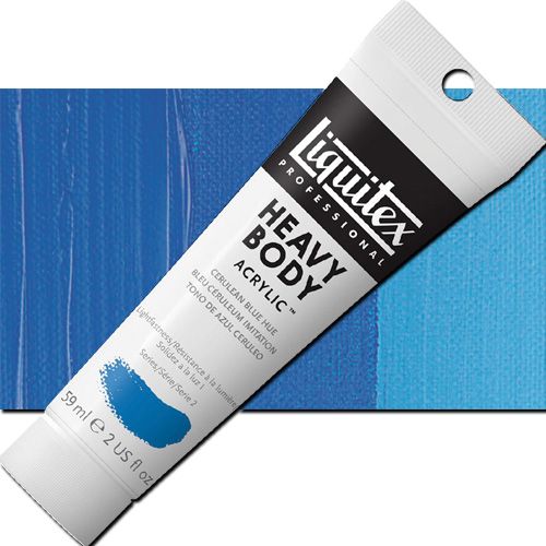 Liquitex 1045470 Professional Series, Heavy Body Color 2oz, Cerulean Blue Hue; Thick consistency for traditional art techniques using brushes or knives, as well as for experimental, mixed media, collage, and printmaking applications; Impasto applications retain crisp brush stroke and knife marks; UPC 094376922080 (LIQUITEX1045470 LIQUITEX 1045470 ALVIN CERULEAN BLUE HUE)