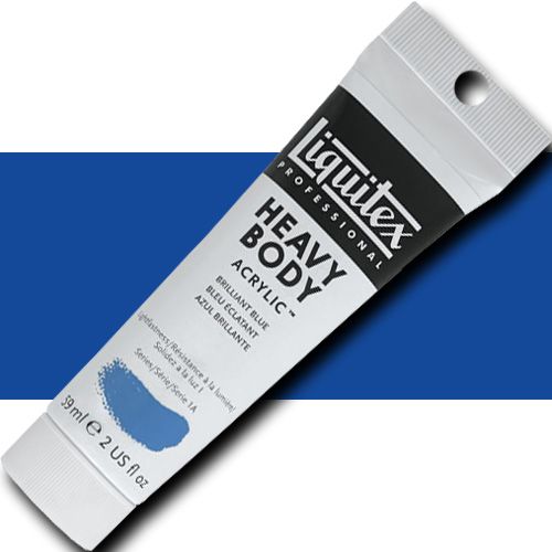 Liquitex 1045570 Professional Heavy Body Acrylic Paint, 2oz Tube, Brilliant Blue; Thick consistency for traditional art techniques using brushes or knives, as well as for experimental, mixed media, collage, and printmaking applications; Impasto applications retain crisp brush stroke and knife marks; UPC 094376922141 (LIQUITEX1045570 LIQUITEX 1045570 ALVIN PROFESSIONAL SERIES 2oz BRILLIANT BLUE)