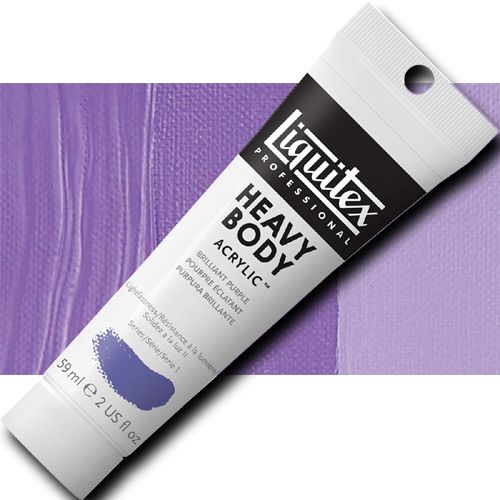 Liquitex 1045590 Professional Heavy Body Acrylic Paint, 2oz Tube, Brilliant Purple; Thick consistency for traditional art techniques using brushes or knives, as well as for experimental, mixed media, collage, and printmaking applications; Impasto applications retain crisp brush stroke and knife marks; UPC 094376922158 (LIQUITEX1045590 LIQUITEX 1045590 ALVIN PROFESSIONAL SERIES 2oz BRILLIANT PURPLE)