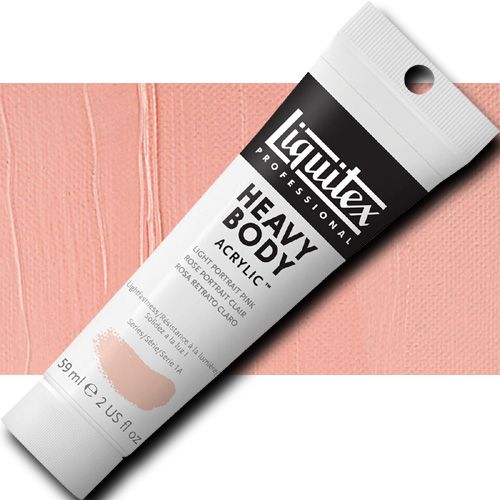 Liquitex 1045810 Professional Heavy Body Acrylic Paint, 2oz Tube, Light Portrait Pink; Thick consistency for traditional art techniques using brushes or knives, as well as for experimental, mixed media, collage, and printmaking applications; Impasto applications retain crisp brush stroke and knife marks; UPC 094376922264 (LIQUITEX1045810 LIQUITEX 1045810 ALVIN PROFESSIONAL SERIES 2oz LIGHT PORTRAIT PINK)