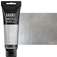 Liquitex 1046236 Basic Acrylic Paint, 4oz Tube, Silver; A heavy body acrylic with a buttery consistency for easy blending; It retains peaks and brush marks, and colors dry to a satin finish, eliminating surface glare; Dimensions 1.46" x 2.44" x 6.69"; Weight 1.1 lbs; UPC 094376922394 (LIQUITEX1046236 LIQUITEX 1046236 ALVIN BASIC ACRYLIC 4oz SILVER) 