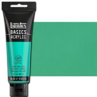 Liquitex 1046660 Basic Acrylic Paint, 4oz Tube, Bright Aqua Green; A heavy body acrylic with a buttery consistency for easy blending; It retains peaks and brush marks, and colors dry to a satin finish, eliminating surface glare; Dimensions 1.46" x 2.44" x 6.69"; Weight 1.1 lbs; UPC 094376922554 (LIQUITEX1046660 LIQUITEX 1046660 ALVIN BASIC ACRYLIC 4oz BRIGHT AQUA GREEN) 