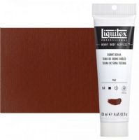 Liquitex 1047127 Professional Series Heavy Body Color, 4.65oz Burnt Sienna; This is high viscosity, pigment rich professional acrylic color, ideal for impasto and texture; Thick consistency for traditional art techniques using brushes as well as for, mixed media, collage, and printmaking applications; Impasto applications retain crisp brush stroke and knife marks; Dimensions 1.89" x 1.89" x 7.28"; Weight 0.45 lbs; UPC 094376922592 (LIQUITEX-1047127 PROFESSIONAL-1047127 LIQUITEX PAINT) 