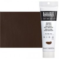Liquitex 1047128 Professional Series Heavy Body Color, 4.65oz Burnt Umber; This is high viscosity, pigment rich professional acrylic color, ideal for impasto and texture; Thick consistency for traditional art techniques using brushes as well as for, mixed media, collage, and printmaking applications; Impasto applications retain crisp brush stroke and knife marks; Dimensions 1.89" x 1.89" x 7.28"; Weight 0.44 lbs; UPC 094376922608 (LIQUITEX-1047128 PROFESSIONAL-1047128 LIQUITEX PAINT) 