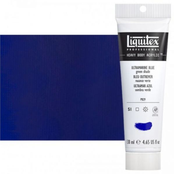 Liquitex 1047380 Professional Series Heavy Body Color, 4.65oz Ultramarine Blue; This is high viscosity, pigment rich professional acrylic color, ideal for impasto and texture; Thick consistency for traditional art techniques using brushes as well as for, mixed media, collage, and printmaking applications; Impasto applications retain crisp brush stroke and knife marks; Dimensions 1.89