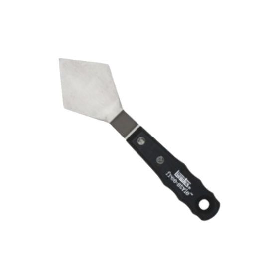 Liquitex 109906 Free Style, Large Scale Painting Knife #6; The right combination of stainless resilience and flexible spring to facilitate and painting application; Hard wearing, high quality professional trowels, spatulas and palette knive; Riveted handles give strength and durability; Dimensions 1.00