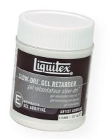 Liquitex 125408 Slow-Dri Gel Retarder 8 oz; Fluid consistency that thins all acrylic paint and mediums; Increases open working time of acrylic paint; Reduces paint skinning-over on palette; Increases blending time, making blending of colors and detail brushwork easier; Mix with acrylic paints and mediums to retard drying time up to 50%; Fluid consistency, made to be used with soft body colors and mediums; UPC 094376945898 (LIQUITEX125408 LIQUITEX-125408 SLOW-DRI-125408 ARTWORK) 