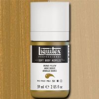 Liquitex 2002530 Professional Series Soft Body Acrylic Paint 2oz Jar, Bronze Yellow; An extremely versatile artist paint that is creamy and smooth with a concentrated pigment load producing intense, pure color; UPC 094376925494 (LIQUITEX2002530 LIQUITEX 2002530 ACRYLIC PROFESSIONAL 2oz BRONZE YELLOW) 