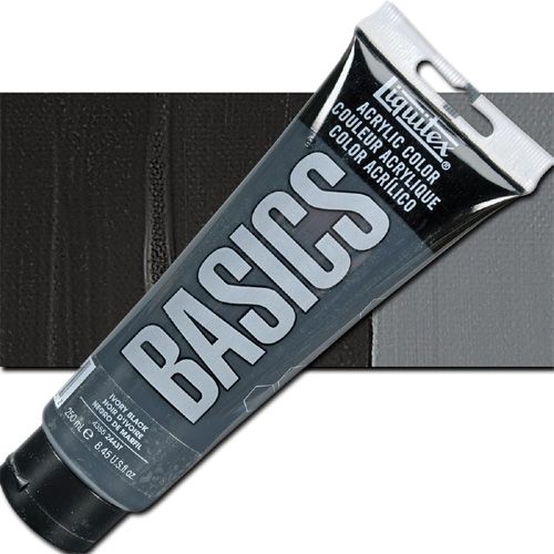 Liquitex 4385244 BASICS Acrylic Paint, 8.45oz tube, Ivory Black; Liquitex Basics are high quality, student grade acrylics; Affordably priced, they are perfect for beginners and for artists on a budget; Each color is uniquely formulated to bring out the maximum brilliance and clarity of every pigment; UPC 094376974782 (LIQUITEX4385244 LIQUITEX 4385244 ALVIN 00717-2252 8.45oz IVORY BLACK)