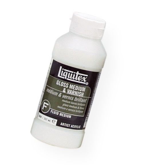 Liquitex 5008 Gloss Medium and Varnish 8 oz; An all purpose medium that can be mixed into any acrylic paint to enhance color intensity, increase transparency, lower viscosity, improve adhesion to painting surface, and provides gloss finish; An excellent medium for transferring printed images and as an adhesive for lightweight collage materials; Doubles as a non-removeable gloss varnish for acrylic paintings; Shipping Weight 0.62 lb; UPC 094376923797 (LIQUITEX5008 LIQUITEX-5008 ARTWORK)