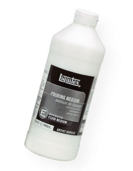 Liquitex 5432 Pouring Medium 32 oz; Creates even puddles, poured sheets, and flowing applications of color; Does not craze, crack, or hold bubbles in the paint film upon drying; Retains high gloss and wet appearance when dry; Will not add transparency when mixed with color; Flexible, non-yellowing and water resistant when dry; Shipping Weight 2.5 lb; Shipping Dimensions 3.3 x 3.3 x 9.25 in; UPC 094376945768 (LIQUITEX5432 LIQUITEX-5432 PAINTING ARTWORK)