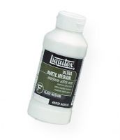Liquitex 5608 Ultra Matte Medium 8oz; Increases the volume of paint while maintaining the opacity of the color it is mixed into; Opacity of colors mixed with this medium will be higher than if the color had been thinned to the same degree with any other medium except Modeling Paste; The degree to which the color can be extended will vary among the different pigments; UPC 094376924152 (LIQUITEX5608 LIQUITEX-5608 ARTWORK) 