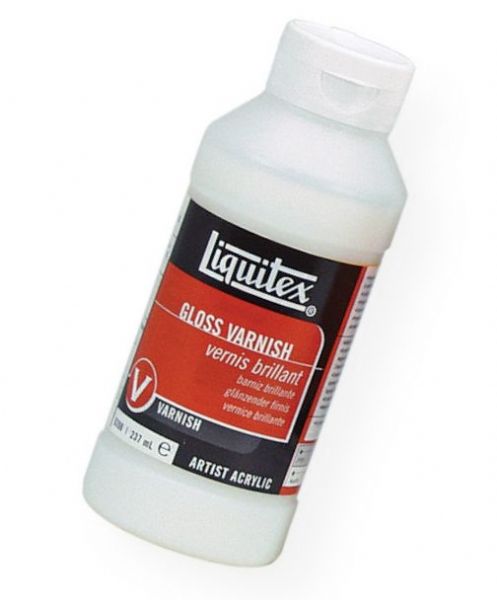 Liquitex 6208 Gloss Varnish 8 oz; Low viscosity, fluid; Translucent when wet, clear when dry; 100% acrylic polymer varnish; Water soluble when wet; Good chemical and water resistance; Dry to a non-tacky, hard, flexible surface that is resistant to dirt retention; Resists discoloring due to humidity, heat and ultraviolet light; Depending upon substrate, allows moisture to pass through; Not for use over oil paint; UPC 094376931372 (LIQUITEX6208 LIQUITEX-6208 ARTWORK)