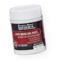 Liquitex 6808 Light Modeling Paste 8 oz; A lightweight, airy, flexible, thick, sculptural gel specifically formulated to be used in thick applications where weight is a factor; Will not exhibit mud cracking; Used alone, will dry to a matte opaque white that readily accepts staining if desired; Shipping Weight 0.49 lb; Shipping Dimensions 2.36 x 2.36 x 5.51 in; UPC 094376924442 (LIQUITEX6808 LIQUITEX-6808 ARTWORK MODELING) 